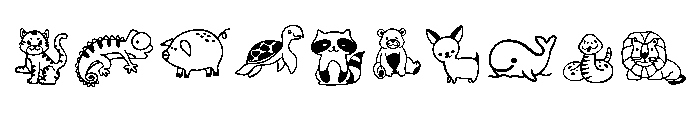 Animal friends Font OTHER CHARS