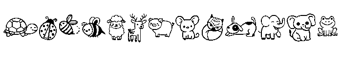 Animal friends Font UPPERCASE