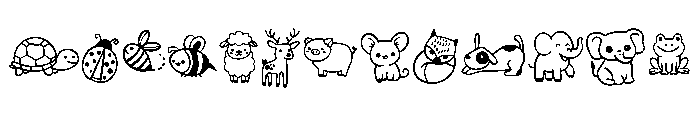 Animal friends Font LOWERCASE