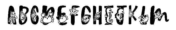 Animal summer Font UPPERCASE