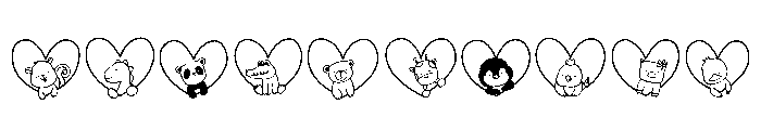 Animals Valentine Font OTHER CHARS