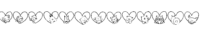 Animals Valentine Font UPPERCASE