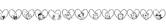 Animals Valentine Font UPPERCASE