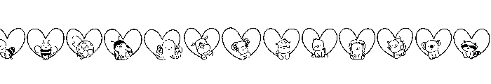 Animals Valentine Font LOWERCASE