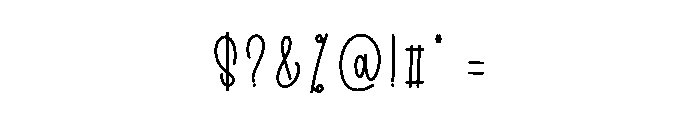 Animeday Font OTHER CHARS