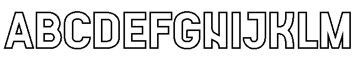 Ankish Outlined Regular Font UPPERCASE