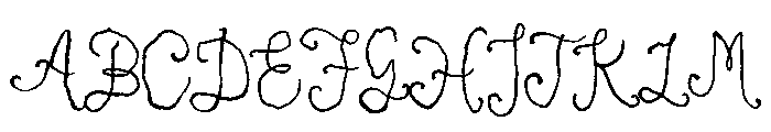 Antique Script Font UPPERCASE