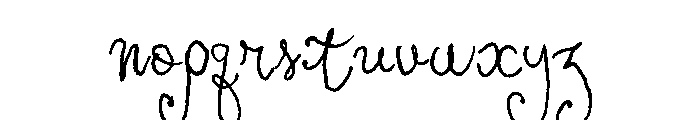 Antique Script Font LOWERCASE