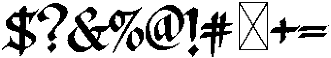 ANGKARA GOTHIC Regular otf (400) Font OTHER CHARS