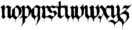 ANGKARA GOTHIC Regular otf (400) Font LOWERCASE