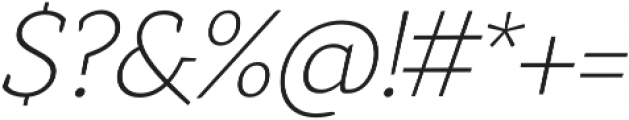 Anaphora ExtraLight Italic otf (200) Font OTHER CHARS