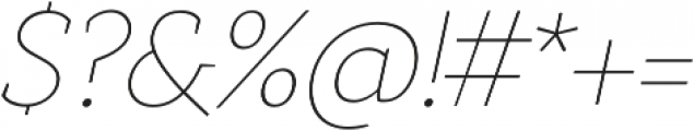Anaphora Thin Italic otf (100) Font OTHER CHARS