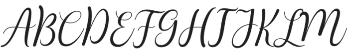 Anastasha Slant Regular otf (400) Font UPPERCASE