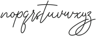 Anastasia Signatures Regular otf (400) Font LOWERCASE