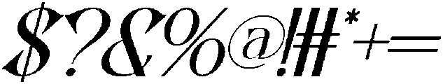 Ancestral Blueprint Regular Italic otf (400) Font OTHER CHARS