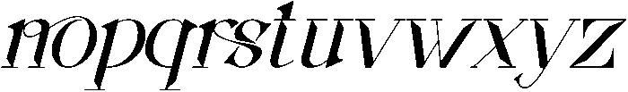 Ancestral Blueprint Regular Italic otf (400) Font LOWERCASE