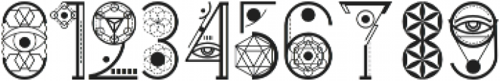 Ancient Geometry otf (400) Font OTHER CHARS