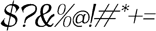 Andance Italic otf (400) Font OTHER CHARS