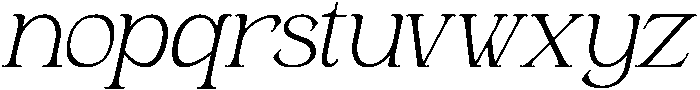 Andance Light Italic otf (300) Font LOWERCASE