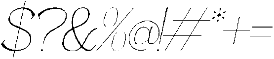 Andance Thin Italic otf (100) Font OTHER CHARS