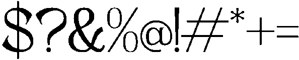 Andance otf (400) Font OTHER CHARS