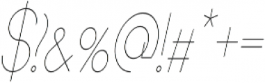 Andarian Condensed Italic otf (400) Font OTHER CHARS