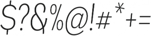 Andes Condensed ExtraLight Italic otf (200) Font OTHER CHARS