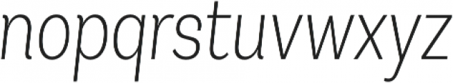 Andes Condensed ExtraLight Italic otf (200) Font LOWERCASE