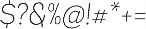 Andes ExtraLight Italic otf (200) Font OTHER CHARS
