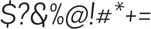 Andes Light Italic otf (300) Font OTHER CHARS