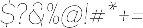 Andes UltraLight Italic otf (300) Font OTHER CHARS