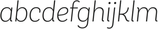 AndesNeue Alt 2 ExtraLight it otf (200) Font LOWERCASE