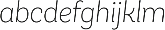 AndesNeue Alt 3 ExtraLight it otf (200) Font LOWERCASE