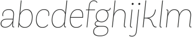 AndesNeue Thin it otf (100) Font LOWERCASE