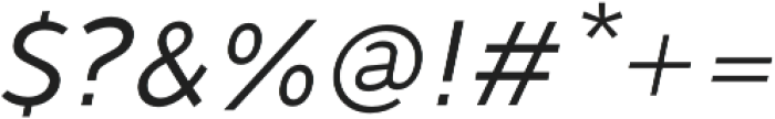 Andis Medium Italic otf (500) Font OTHER CHARS