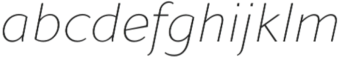 Andis Thin Italic otf (100) Font LOWERCASE