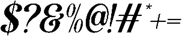 Andores Italic otf (400) Font OTHER CHARS