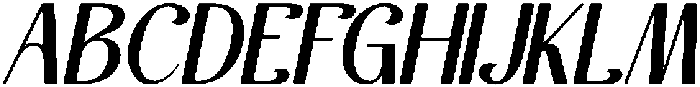 Andores Italic otf (400) Font UPPERCASE
