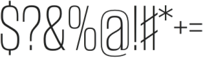 Andover Gothic Extralight otf (200) Font OTHER CHARS
