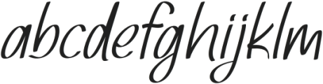 Andutown Italic otf (400) Font LOWERCASE