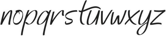 Andutown Italic otf (400) Font LOWERCASE