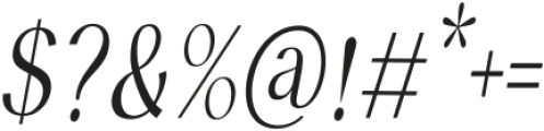Anegreya Italic Italic ttf (400) Font OTHER CHARS