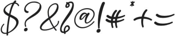 Aneliya Italic Italic otf (400) Font OTHER CHARS