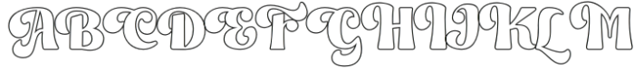 Angel Coast Outline otf (400) Font UPPERCASE