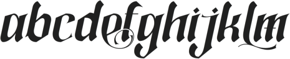 Angel Fortune Italic otf (400) Font LOWERCASE