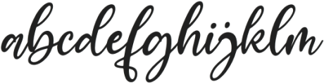 Angel Lovely Italic otf (400) Font LOWERCASE