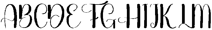 Angela Adventure Regular otf (400) Font UPPERCASE