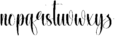 Angela Regular otf (400) Font LOWERCASE