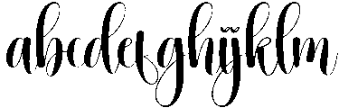 Angela Regular otf (400) Font LOWERCASE