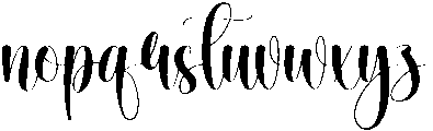 Angela Regular otf (400) Font LOWERCASE